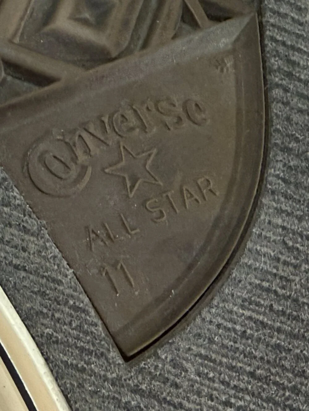 Converse Chuck Taylor All Star Washed Canvas Hi-Tops in Charcoal - Picture 6 of 9